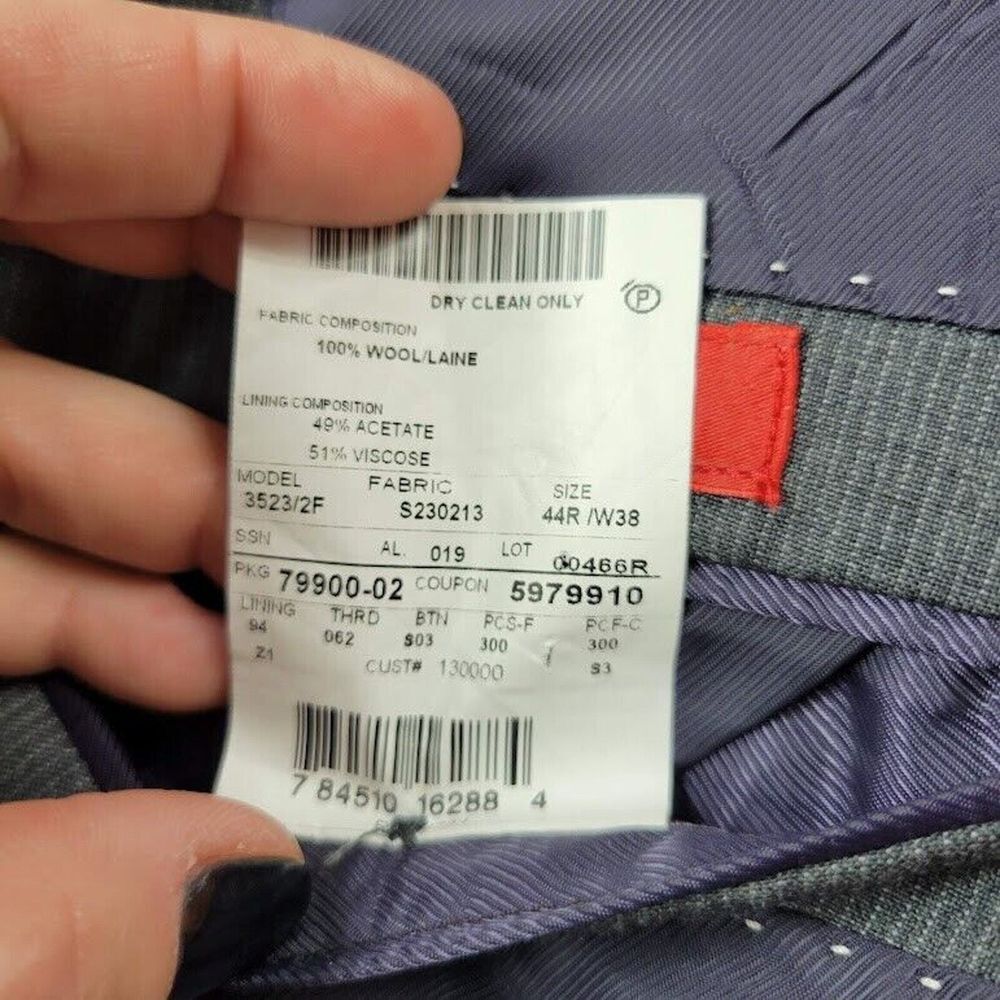 Ermenegildo Zegna Blazer Mens 44R Gray Wool Suit Jacket Casual Saks Fifth Avenue - Picture 12 of 16